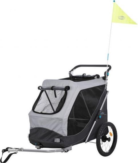 Trixie hondenfietskar opvouwbaar grijs 103x74x95 cm