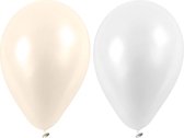 Creotime Ballonnen Voor Helium Wit/ Zilver 10 Stuks