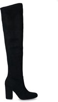 Sacha - Dames - Zwarte hoge laarzen met ronde neus - Maat 40