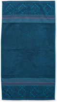 Pip Studio badgoed Soft Zellige dark blue - handdoek 55x100 cm