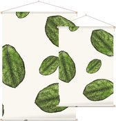 Bladpatroon 9 - Foto op Textielposter - 40 x 60 cm