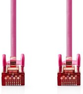 Nedis S/FTP CAT6 Gigabit netwerkkabel / roze - LSZH - 0,25 meter
