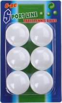 Set van 6 stuks tafeltennis pingpong balletjes - 40 mm - Wit - Kunststof ballen - Kinderspeelgoed
