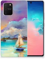 GSM Hoesje Geschikt voor Samsung Galaxy S10 Lite Back Case TPU Siliconen Hoesje Boot