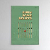 Beliefs - Walljar - Wanddecoratie - Poster ingelijst