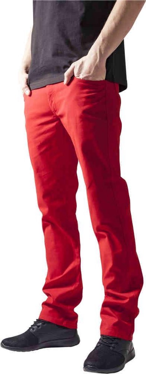 Urban Classics Broek rechte pijpen -Taille 31 inch- Basic 5 Pocket Rood