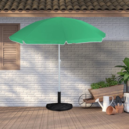 Relaxdays parasolvoet halfrond - parasolstandaard - parasolhouder balkon - parasol  voet | bol.com