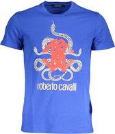 Roberto Cavalli T-shirt Blauw S Heren