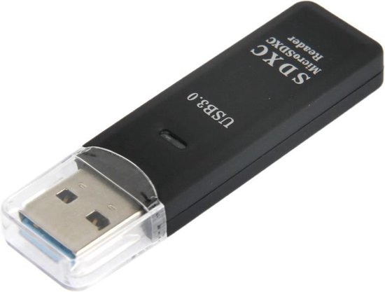 Lecteur de carte USB 3.0 noir Super Speed, SD / Micro SD