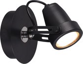 LED Plafondspot - Trion Guno - GU10 Fitting - 1-lichts - Rond - Mat Zwart - Aluminium - BES LED