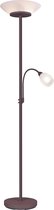 LED Vloerlamp - Trion Germin - E27 Fitting - Rond - Roestkleur - Aluminium - BES LED