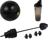 Workout set Tunturi - Dumbellset - Halterset - 50 kg Gewichten - Slam Ball 5 kg - Shakebeker 600 ml