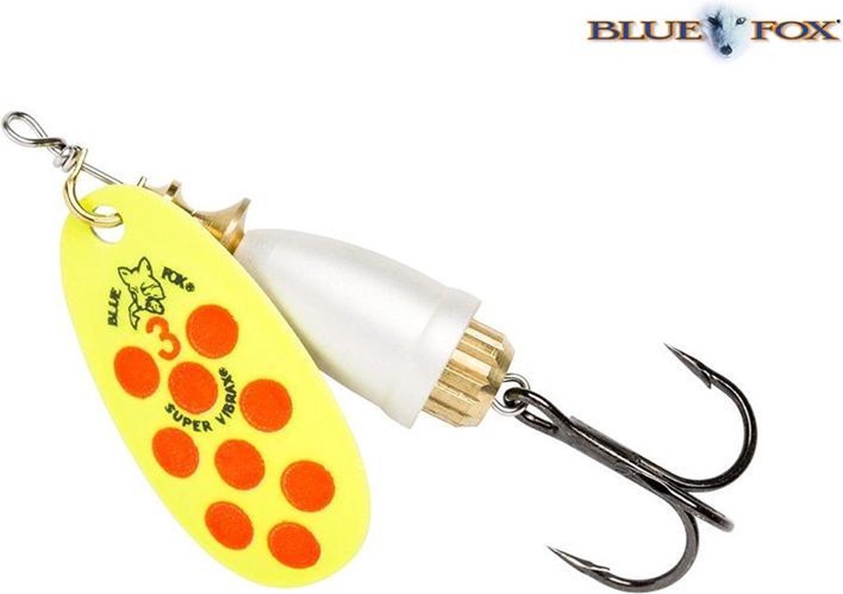 Blue Fox Vibrax UV - 6 cm - yellow orange pearl
