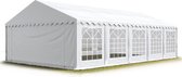 Partytent feesttent 5x10 m tuinpaviljoen -tent ca. 500 g/m² PVC zeil in wit waterdicht