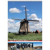Comello Kalender 12 Provinciën 24,5 X 34 Cm Papier Blauw