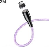 CAFELE Zhen Magnetische serie Micro USB Ronde kop Magnetische zuiging Snel opladen Datakabel Lijnlengte: 2m (roze)