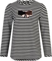 Me Too - meisjes shirt - lange mouwen - gestreept - Maat 122