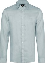 WE Fashion Heren slim fit overhemd van linnen - Maat XL