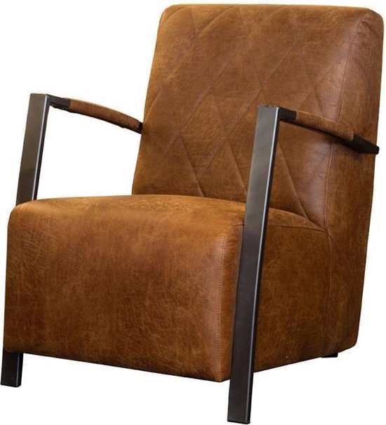 Leeuw Kapel Woord Industriële fauteuil Viking | leer Colorado cognac 03 | 66 cm breed |  bol.com