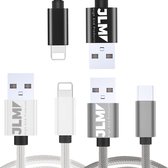 JLM High End products - Apple lightningkabels - Iphone oplader kabel - Set van 3 - Oplaadkabel Iphone - Oplader Telefoon