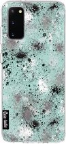 Casetastic Samsung Galaxy S20 4G/5G Hoesje - Softcover Hoesje met Design - Paint Splatter Aqua Print