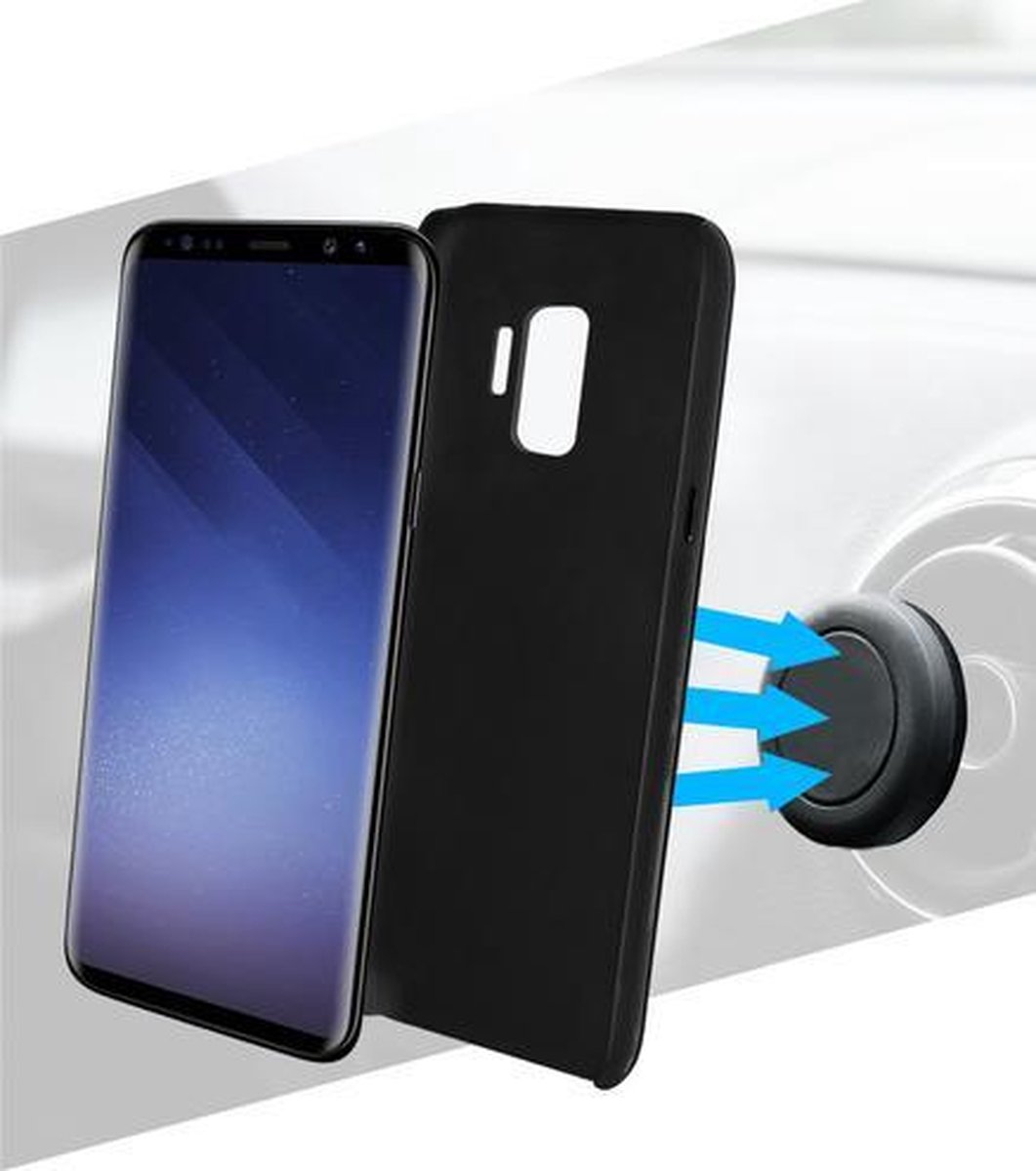 MH by Azuri magnetic backcover & air vent carholder - zwart - Samsung S9 (G960)
