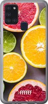 Samsung Galaxy A21s Hoesje Transparant TPU Case - Citrus Fruit #ffffff
