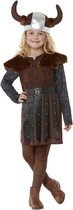 Smiffy's - Piraat & Viking Kostuum - Gyda De Dappere Viking - Meisje - Bruin, Zwart - Small - Carnavalskleding - Verkleedkleding