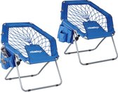 relaxdays 2 x bungee stoel WEBSTER - elastiek - bungee chair - opklapbaar - blauw