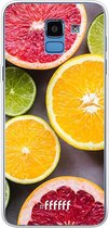Samsung Galaxy J6 (2018) Hoesje Transparant TPU Case - Citrus Fruit #ffffff