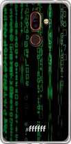 Nokia 7 Plus Hoesje Transparant TPU Case - Hacking The Matrix #ffffff