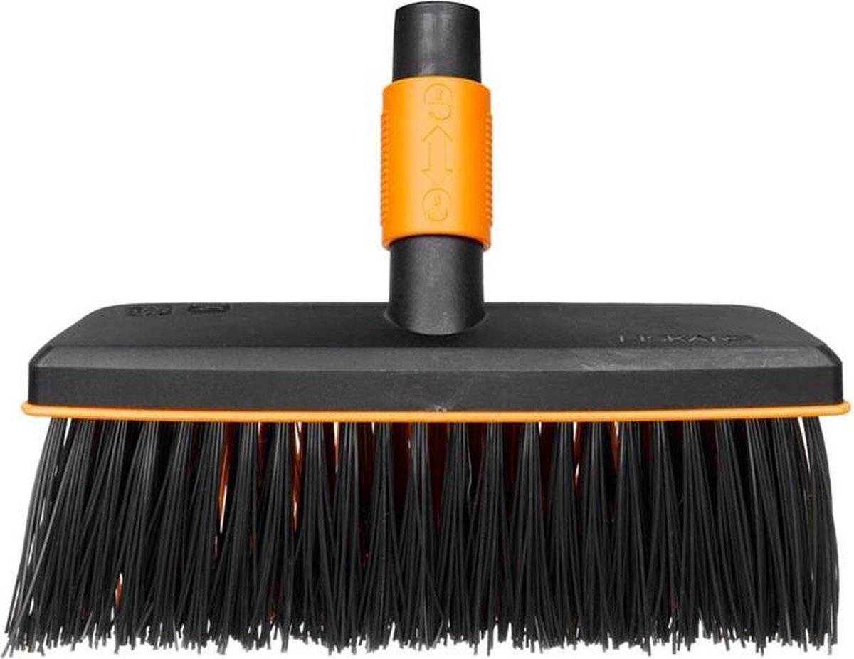 Goedkoopste Fiskars Quikfit Bezemkop - Straatbezem met Harde en Zachte Haren - 28 cm Breed