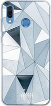 Honor Play Hoesje Transparant TPU Case - Mirrored Polygon #ffffff