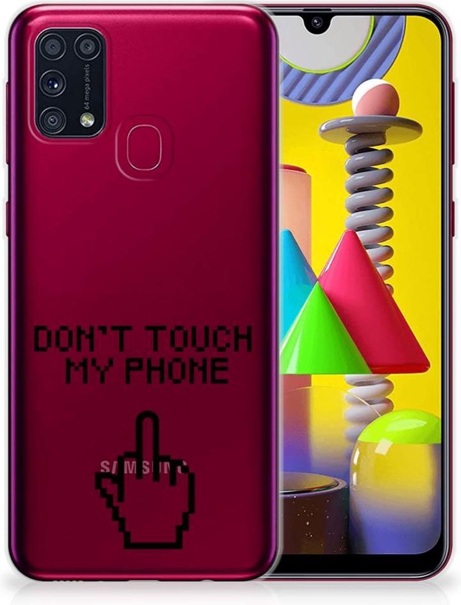 Samsung Galaxy M31 Silicone-hoesje Finger Don't Touch My Phone