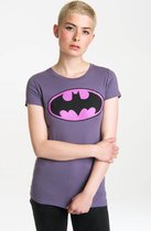 Logoshirt Vrouwen T-shirt Batman - Logo pink - Shirt met ronde hals van Logoshirt - lavendel