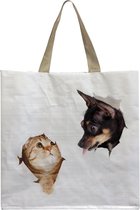 Esschert Design Boodschappentas Kat & Hond 23 Liter Polyester