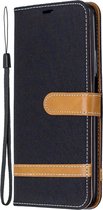 Huawei P Smart Pro Hoesje - Denim Book Case - Zwart