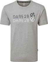 Dare 2B Focalize Grafisch T-Shirt Met Korte Mouwen Voor Heren Lichtgrijs