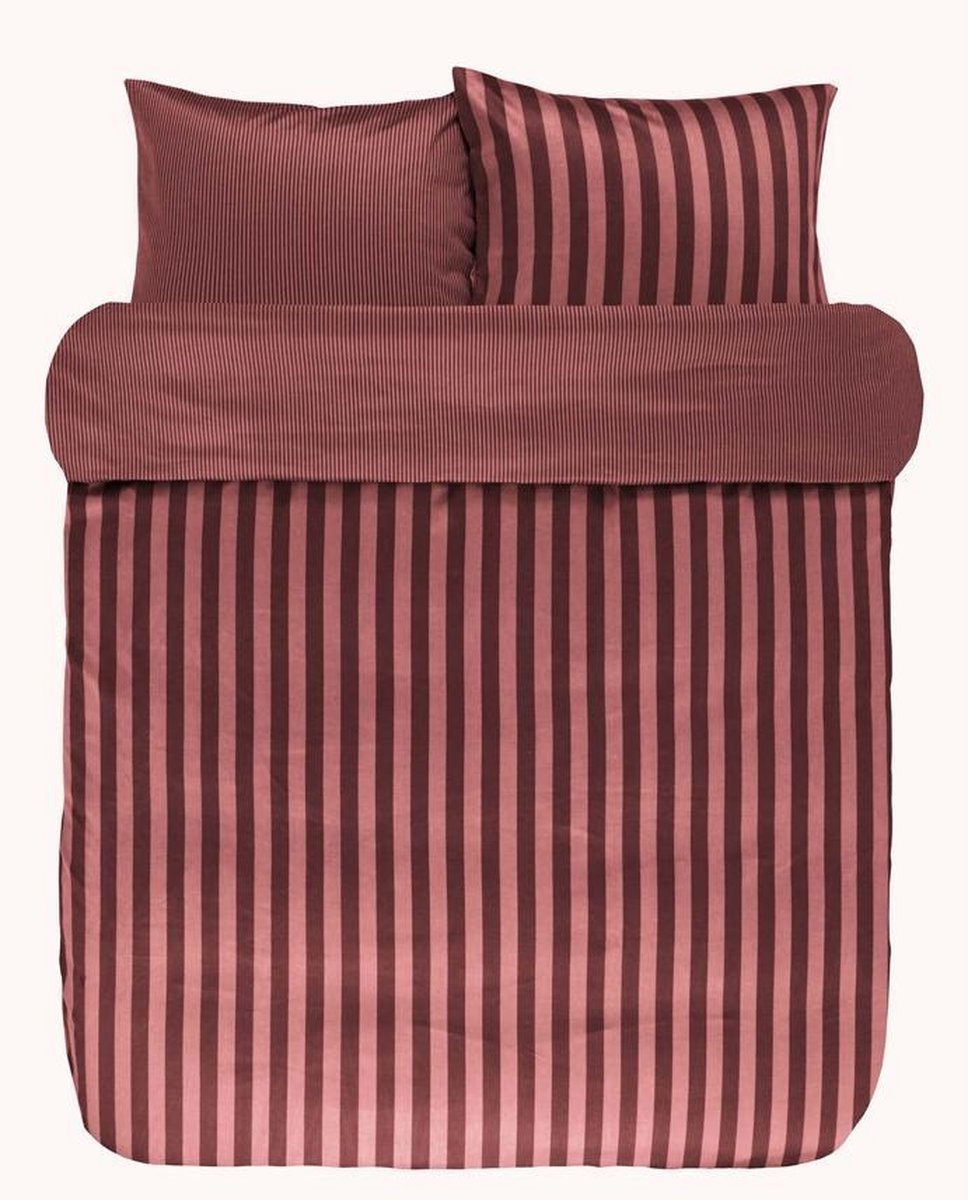 Marc O'Polo dekbedovertrek Classic Stripe warm earth - lits jumeaux XL (260x200/220 cm incl. 2 slopen)