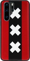 ADEL Siliconen Back Cover Softcase Hoesje Geschikt voor Huawei P30 Pro - Amsterdam Andreaskruisen