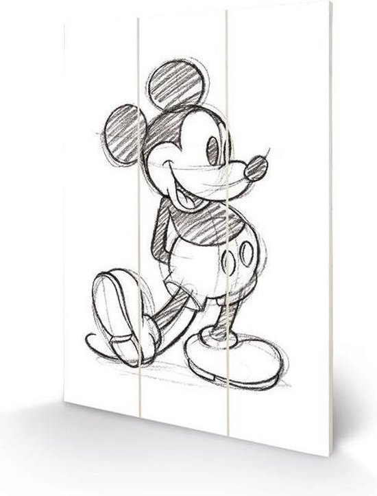 Houten printposter - Mouse