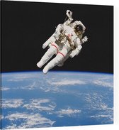 Bruce McCandless first spacewalk (ruimtevaart) - Foto op Canvas - 100 x 100 cm