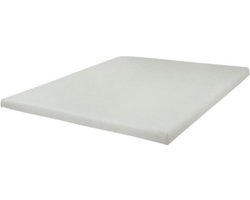 Comfortabele Zachte Molton Topper Hoeslaken - Rondom Elastiek -2Persoons-140x200- cm -Wit- Hoekhoogte 15 cm