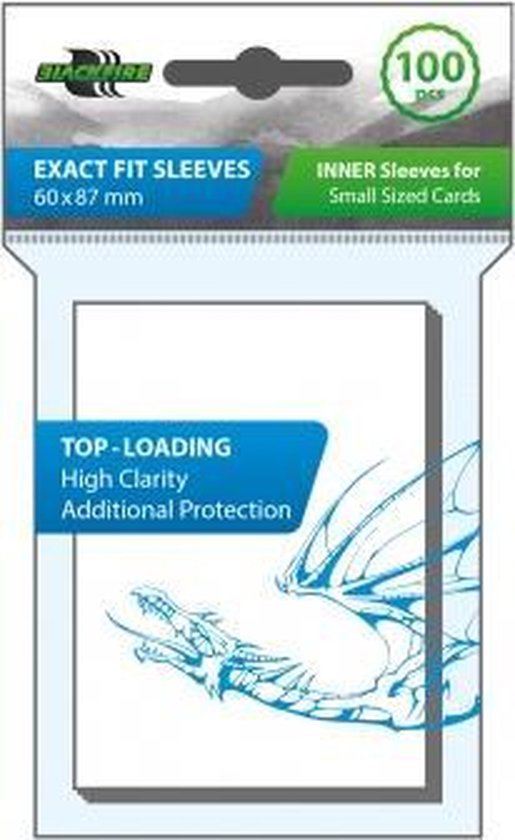 Blackfire Sleeves Japanese Size Exact Fit Top Load (100) Games