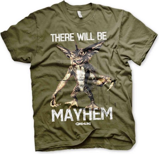 Gremlins Heren Tshirt -XL- There Will Be Mayhem Groen
