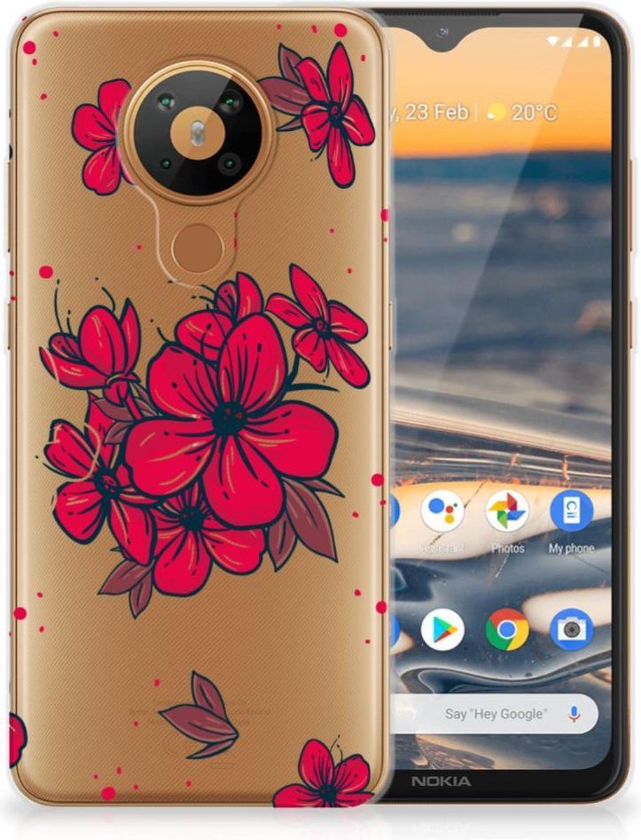 TPU Hoesje voor Nokia 5.3 TPU Case Blossom Red