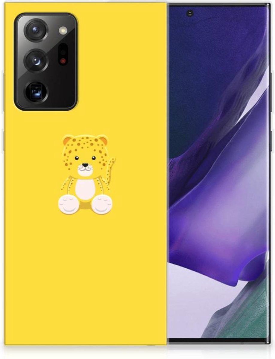 Samsung Galaxy Note20 Ultra Telefoonhoesje met Naam Baby Leopard