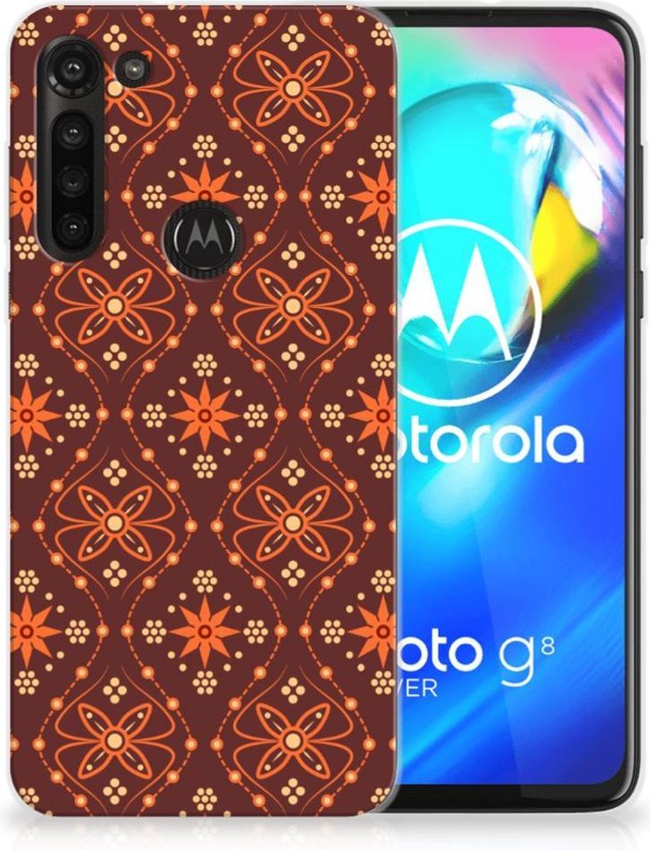 Motorola Moto G8 Power TPU bumper Batik Brown