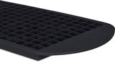 Relaxdays Siliconen ijsblokjesvorm 1 cm - silicone ijsblokmaker - zwart - ijsblokjesmaker