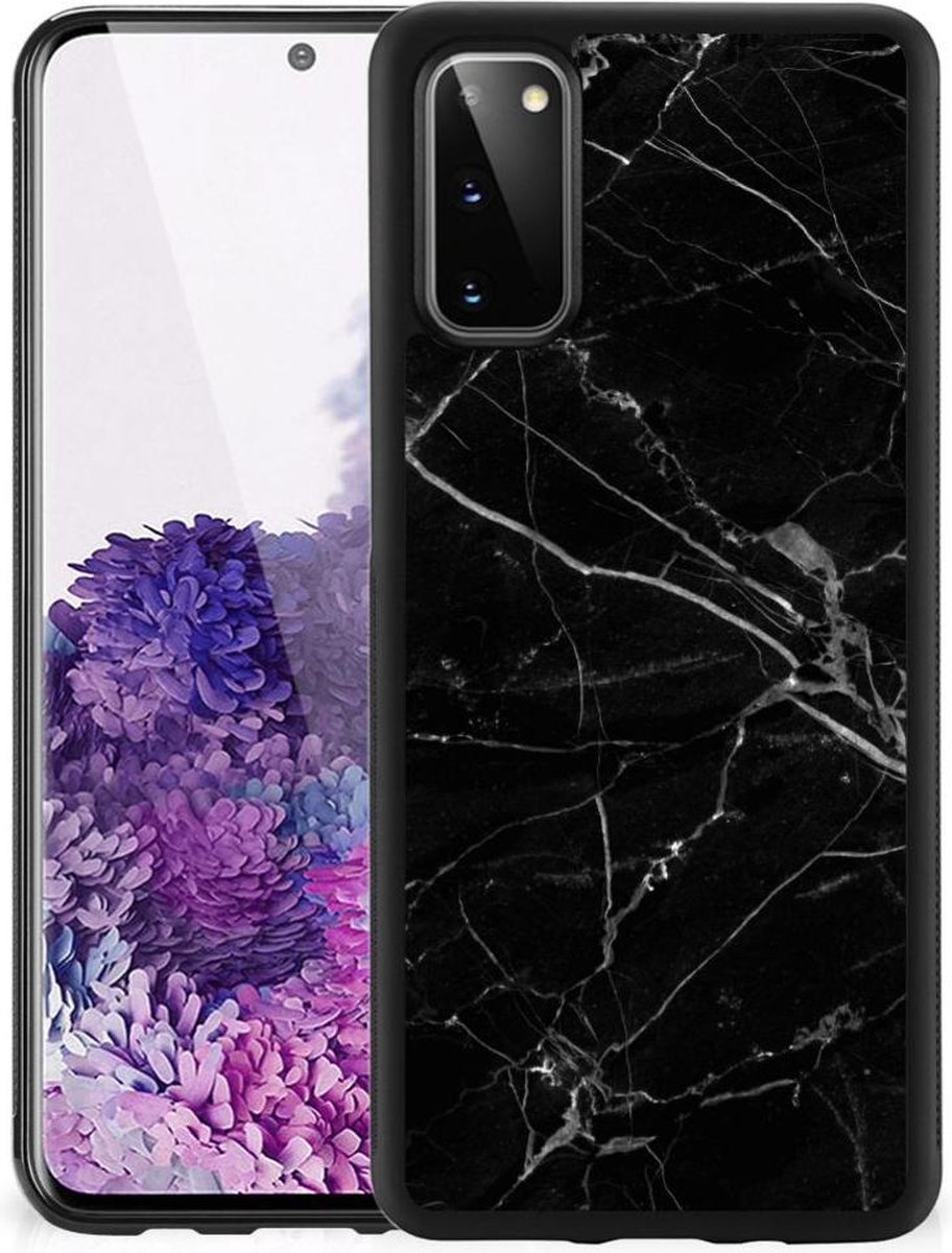 Samsung Galaxy S20 Gripcase Marmer Zwart - Origineel Cadeau Vader